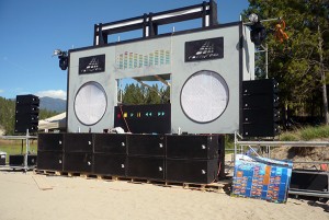 One of several stages erected at Big Springs for Fozzyfest at the end of June. Heath Slee photo