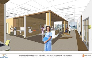 The EKRH ICU - conceptual drawings courtesy Interior Health