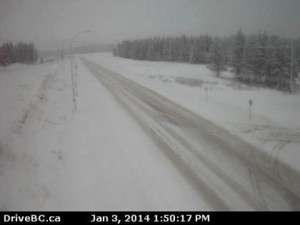 Line Creek Road/Hwy 43, between Sparwood and Elkford at Line Creek Mine Rd, looking north, as of 1:51 p.m.