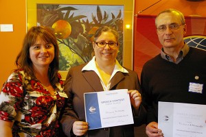 Cyndi Port, Division C Governor with Melanie Holloway and Richard Chlopecki the two contestants representing Area 36 at the Division C International Speech Contest in April.