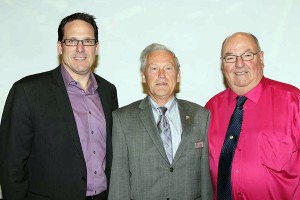 EKC's Jody Burk, board chair Don Holt and District of Elkford Mayor Dean McKerracher. Photos submitted