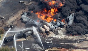 A scene from the terrible derailment at Lac Megantic, Que. AP Canada