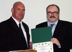 Kootenay-Columbia MP David Wilks with Derek Kortschaga