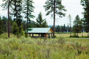 Kikomun Creek Provincial Park group camping area.