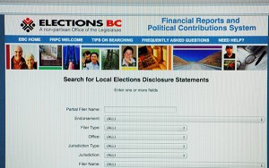 Electronic form electionsBC