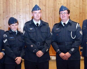 Cadets (from left) Thomas Gold, James Fairhurst and Joel O'Sullivan represented 279 Elk Valley Squadron at a regional Effective Speaking Competition in Cranbrook. O'Sullivan took first place and will go on to a Provincial competition in Richmond, and Fairhurst was third. Photo by S.L. Furedi