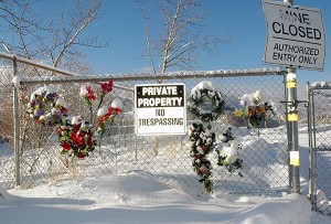 Fallen memorial at site