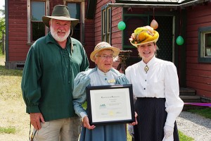 Naomi Miller, local historian and Fort Steele volunteer, was presented with an award from the ABCLS. Photos by Carrie Schafer/e-KNOW