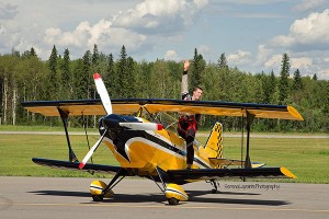 Stefan Trischuk and his Ultimate 10-150 biplane.