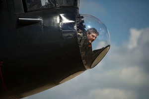 This photo shows that the bomb aimer must indeed have felt vulnerable, lying in his transparent “blister” in the very nose of the aircraft. Photo Credit: Bethany Clarke/Getty Images