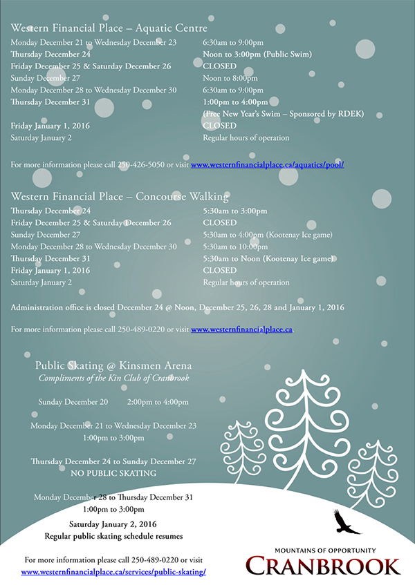 Holiday Hours Poster Page 2 cofc