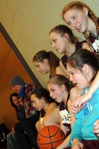 Sparwood Bantam Girls cheering on Elkford vs. Jaffray