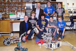 The Mount Baker Robotics Team with B.C. Minister of Education Mike Bernier, earlier this year. e-KNOW file photo