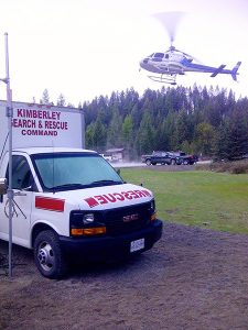 A large force of searchers quickly mobilized Saturday evening at Premier Lake.