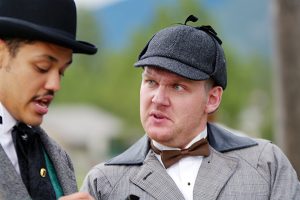 The play began early for night one guests as actors provided a taste of period antics for those waiting to enter the venerable old theatre.