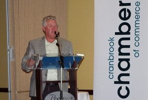 Mayor Lee Pratt delivers his annual address to the chamber Sept. 21.