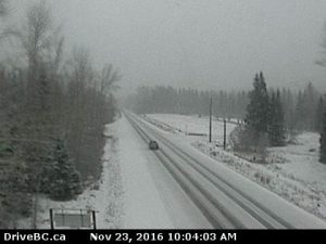 Highway 3 at Morrissey earlier this morning. DriveBC images