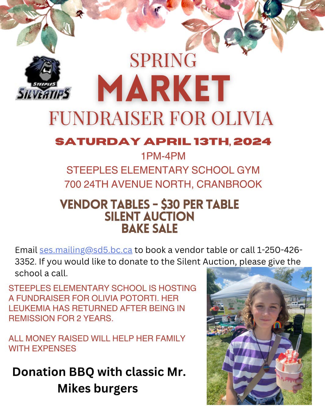 Spring Market Fundraiser for Olivia