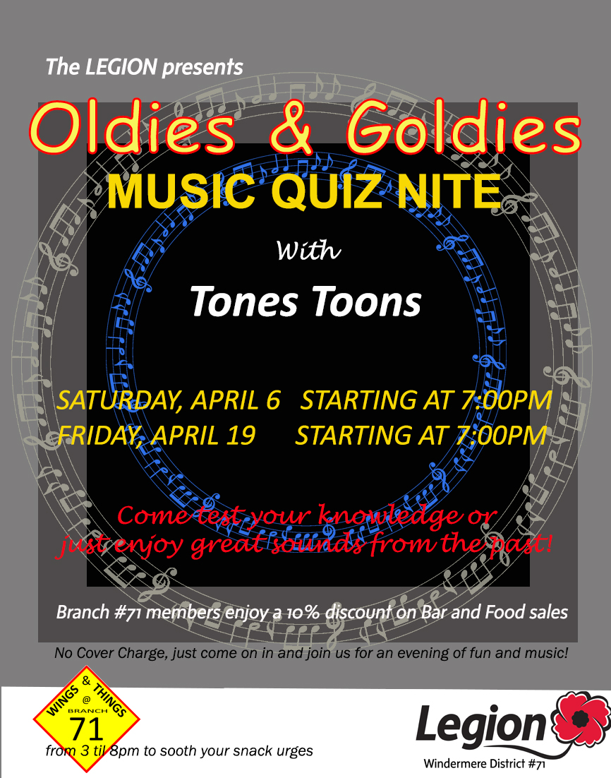 Oldies & Goldies Music Quiz Nite