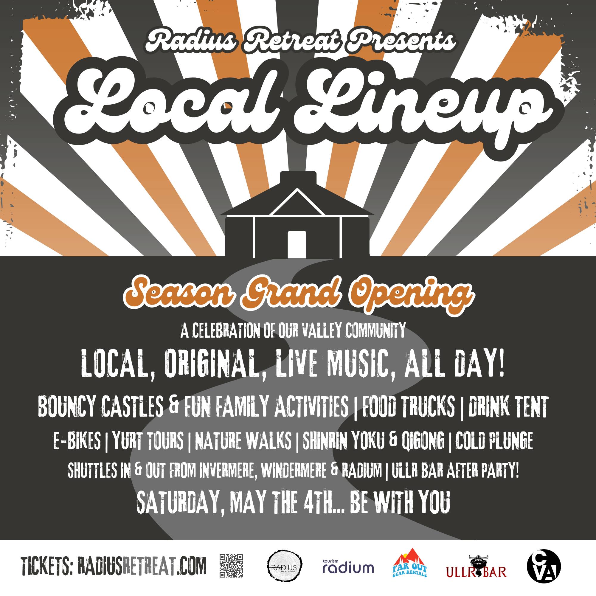 Radius retreat Presents Local Lineup