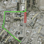 Water service work closes road in Industrial Park