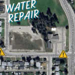 Water service repair underway on 3rd St. S