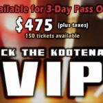 Rock The Kootenays VIP packages on sale April 9